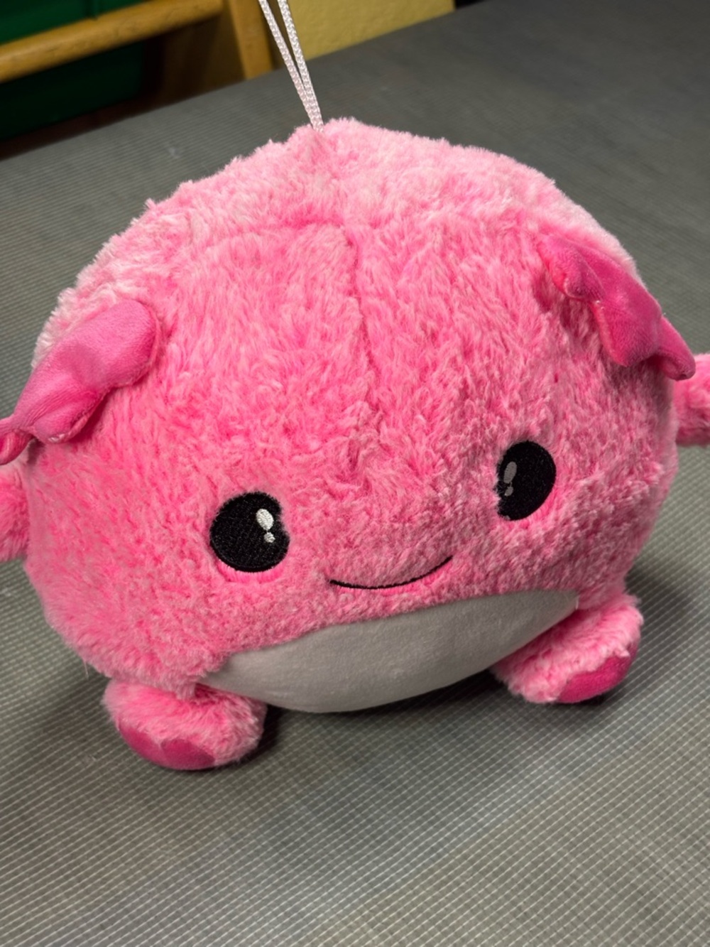 Fiesta Gumballs Pink Axolotl Plush with White Belly - Picture 6 of 10